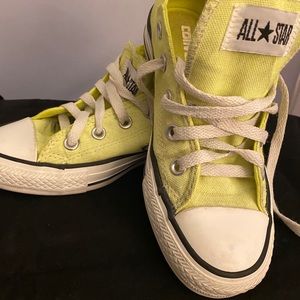 Neon Yellow Converse Sneakers!